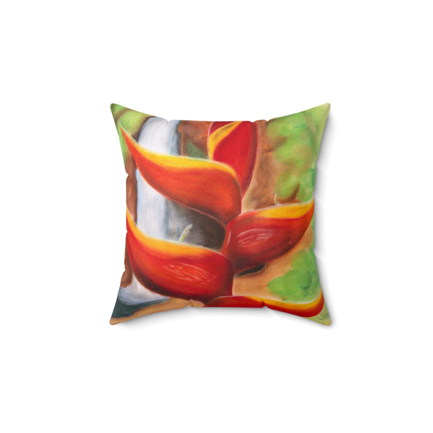 "Heliconia" Square Pillow